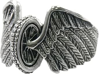 Amazon.com: Hot Leathers Wing Wheel Ring : Clothing, Shoes & Jewelry