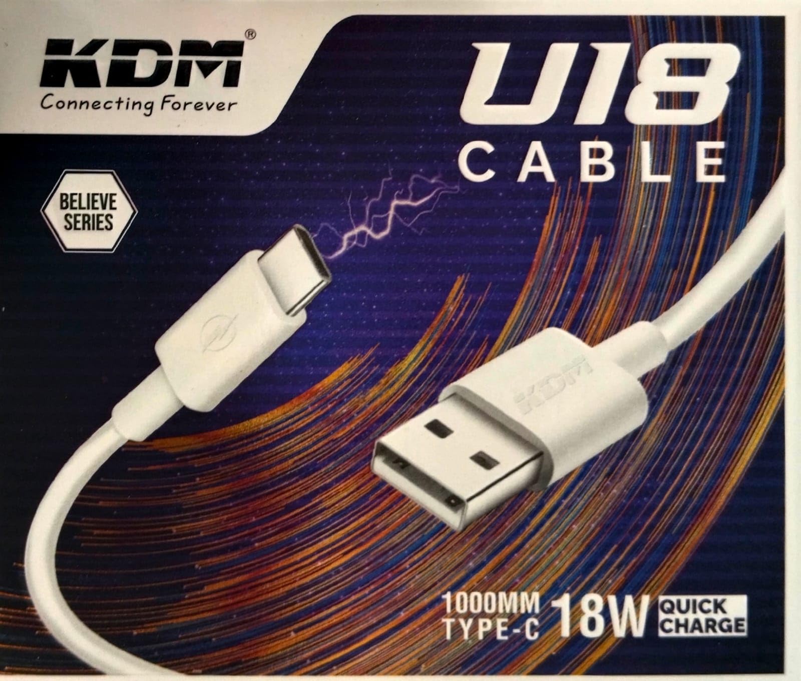 KDM USB Type C Cable 3.4 A 2 m U-18 Fast Charging Cable (Speed 3.4A Type-C) (Compatible with Mobile, White, One Cable) (B0D4C581XR) Amazon Price History, Amazon Price Tracker