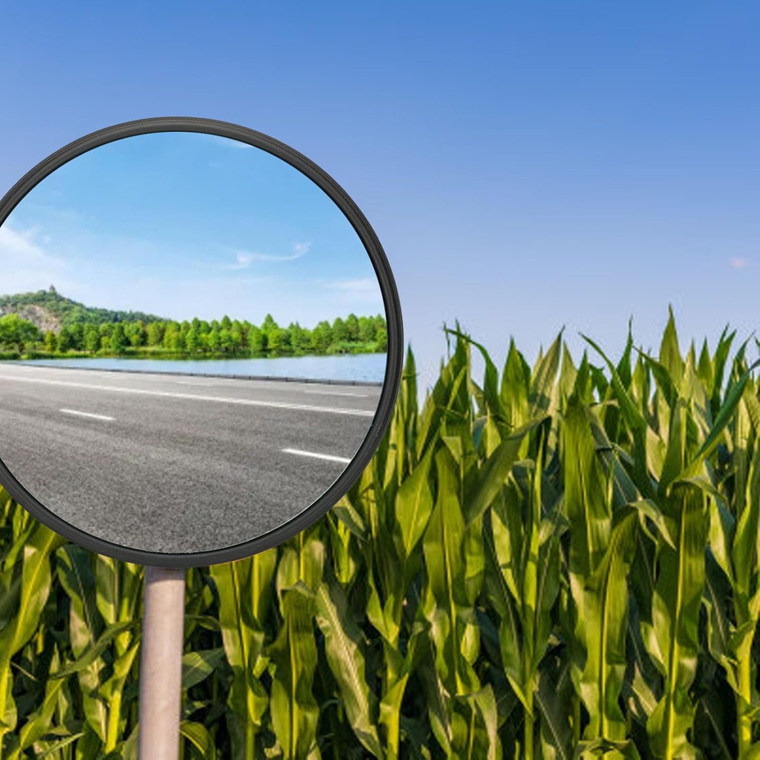 Traffic Convex Mirror, Wide Angle View Indoor Security Mirror, Corner Safety Mirrors for Driveway Mirrors, Large Road, Garage Blindspots & Traffic Safety
