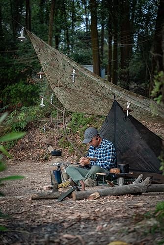 Miniatura 9 de OneTigris Tienda de campaña tipo tipi de malla, ultraligera para 1 persona, con suelo de bañera impermeable para acampar al aire libre, senderismo,