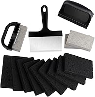 Vista 1 de Blackstone - Kit de limpieza de parrilla de 16 piezas, ladrillos de piedra de limpieza de parrilla de alta resistencia con asa, almohadillas