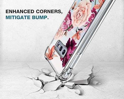 Vista 15 de KIOMY Funda transparente para Samsung Galaxy S10E a prueba de golpes, diseño híbrido, parte trasera de policarbonato duro + cubierta frontal +