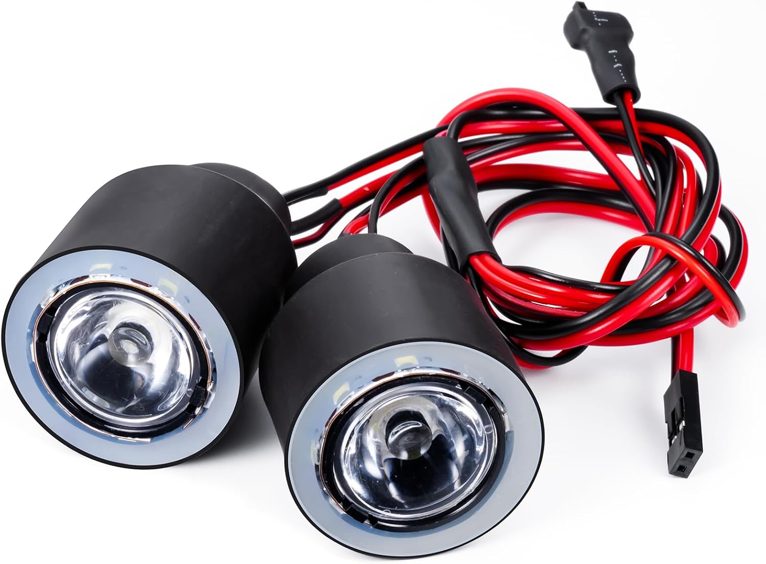 RCLIONS RC Car Angel Eyes LED Lights Headlights for AXIAL SCX6 AXI05000 JLU 1/6th RC Crawler Car Upgrades