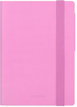Legami - Daily Calendar 2024-2025 16 months Small Diary from September 2024 to December 2025 Elastic Closure FSC Certified Paper Monthly Planner 9.5 x 13.5 cm Bubblegum