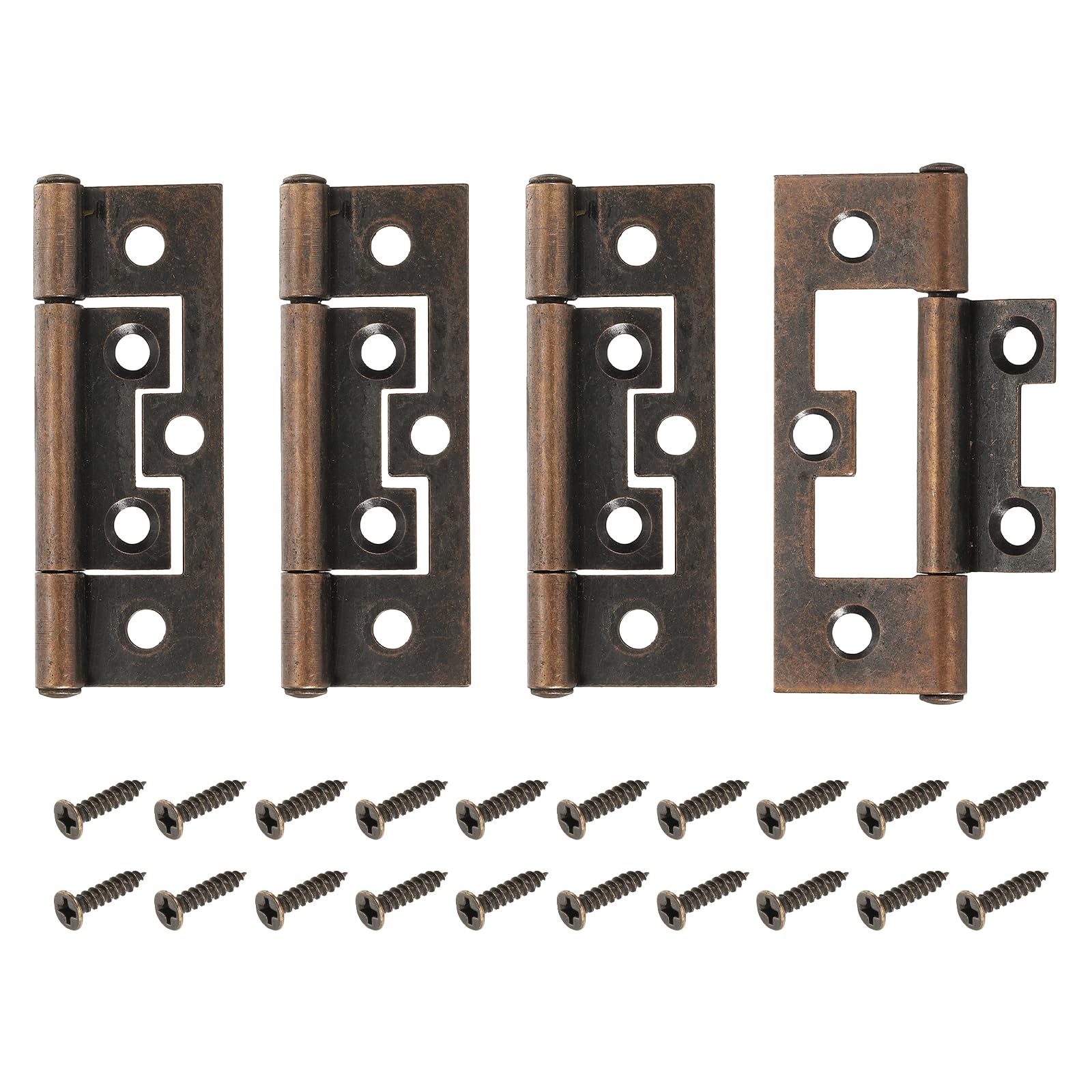 sourcing map 4Pcs 6.5 x 3.5cm Non Mortise Butterfly Hinge Copper โ image 1