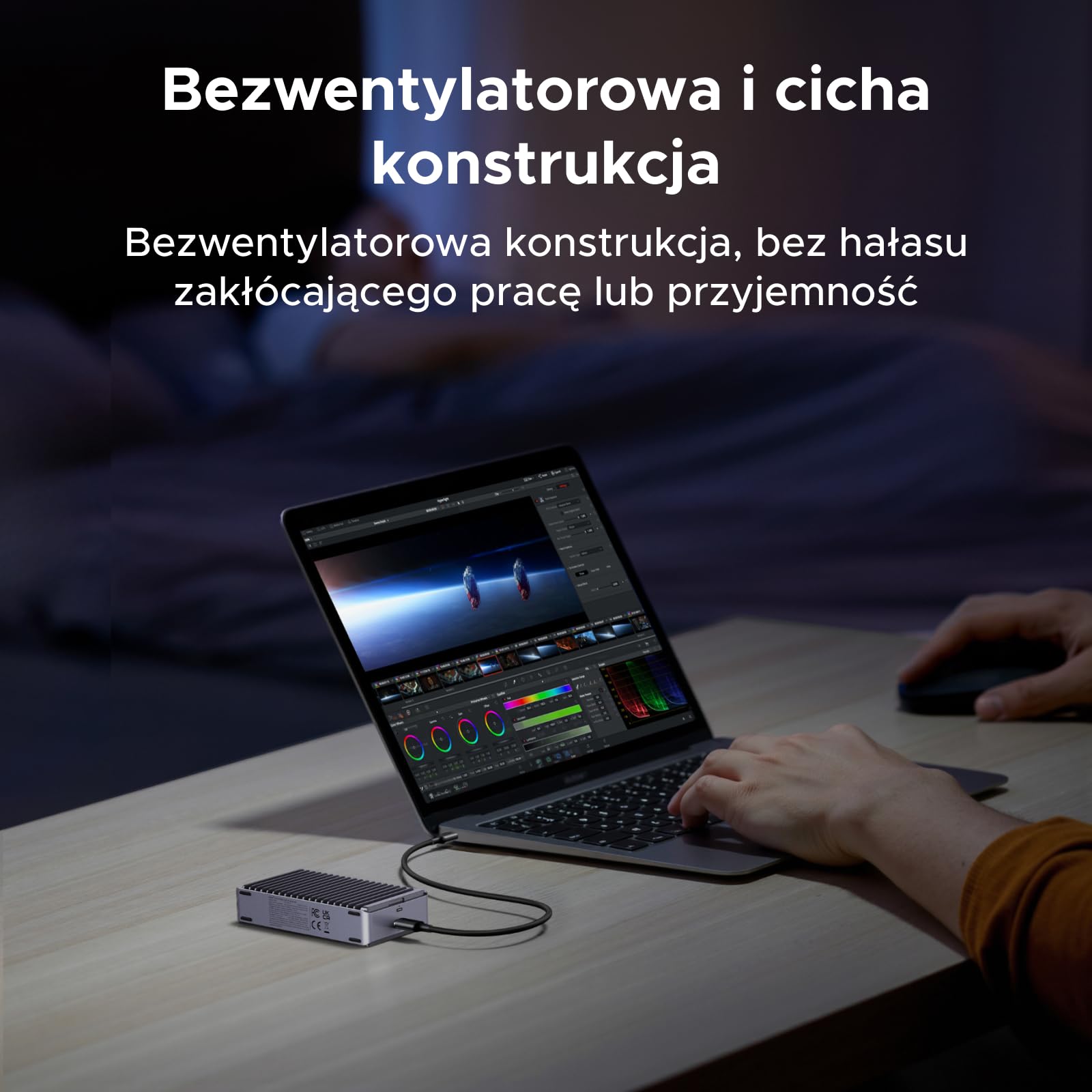 UGREEN Obudowa do dysku SSD 40 Gb/s M.2 USB4 NVMe o prędkości do 3848 MB/s | Obudowa dysku SSD M2 kompatybilna z Thunderbolt 4 oraz komputerami Mac mini M4, MacBook Pro M5 Pro/M5 Max i ASUS Z890