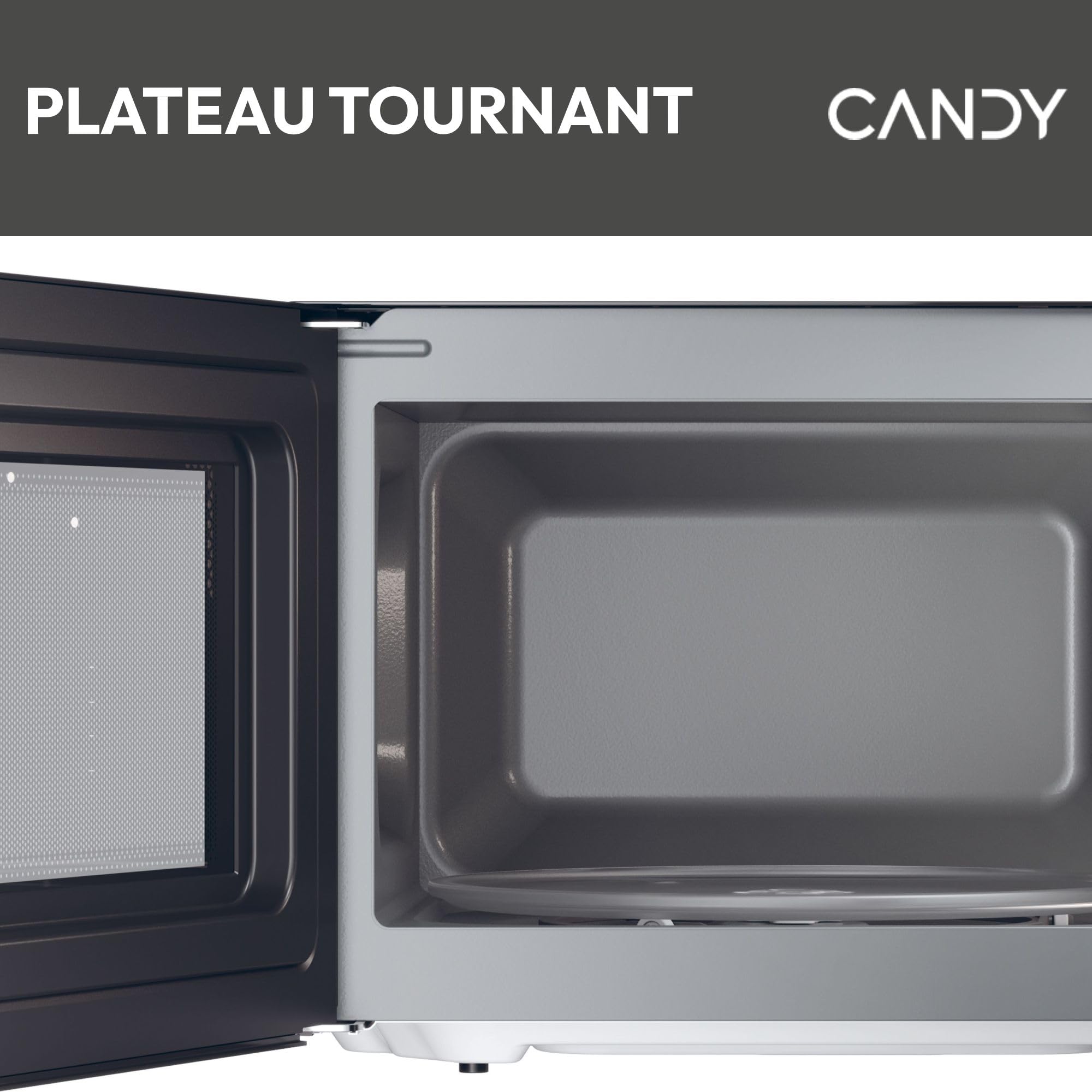 Candy Idea CMG20SMW Four Micro-ondes 700 W 20L, Fonction Gril, Fonction Décongélation, Plateau Tournant 25,5cm, 5 Niveaux de Puissance, Blanc