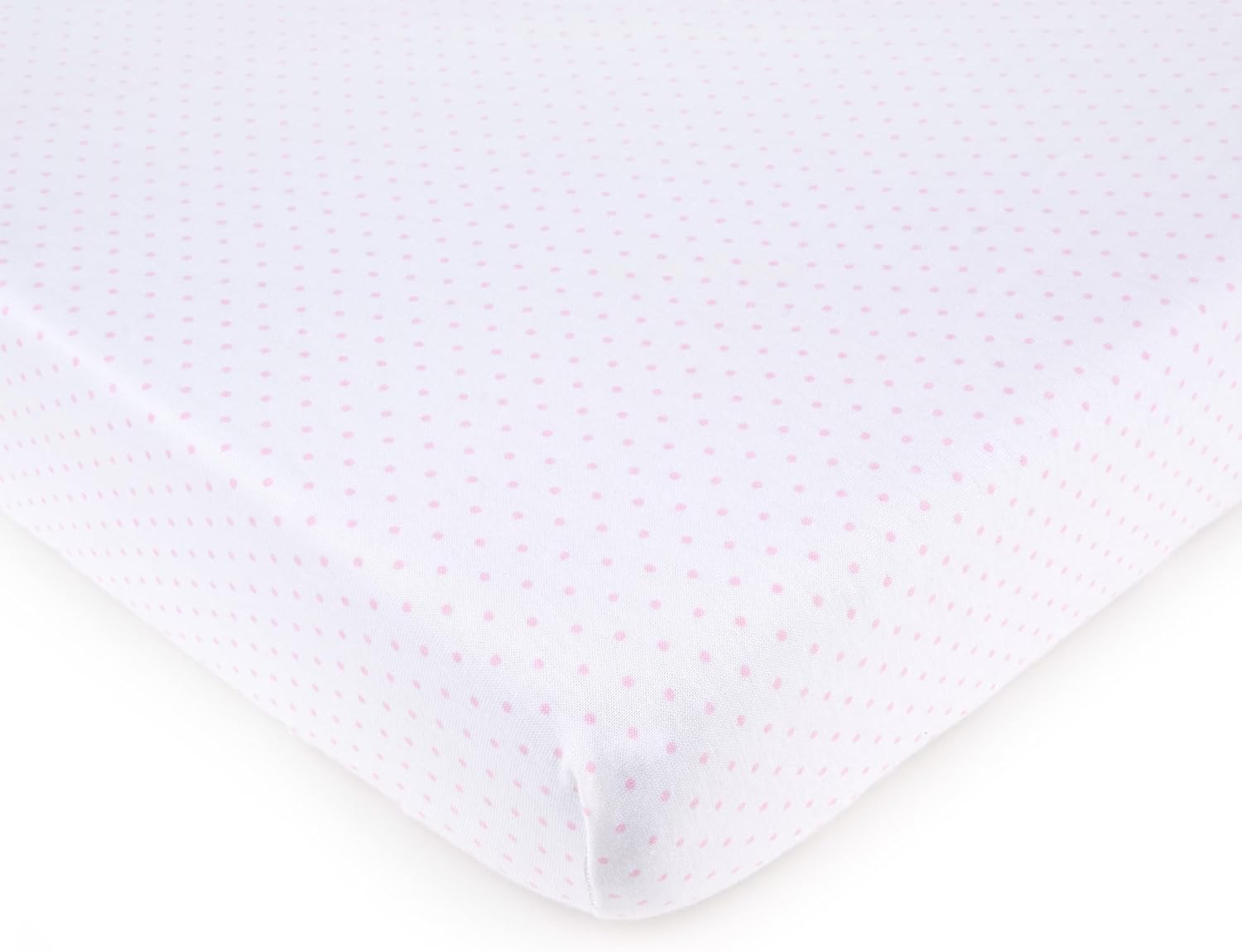 SheetWorld Baby Fitted Bassinet Sheet Fits Nuna Mixx 12 x 29 inches, 100% Cotton Jersey Hypoallergenic Sheet, Unisex Boy Girl, Pink Pindot, Made in USA