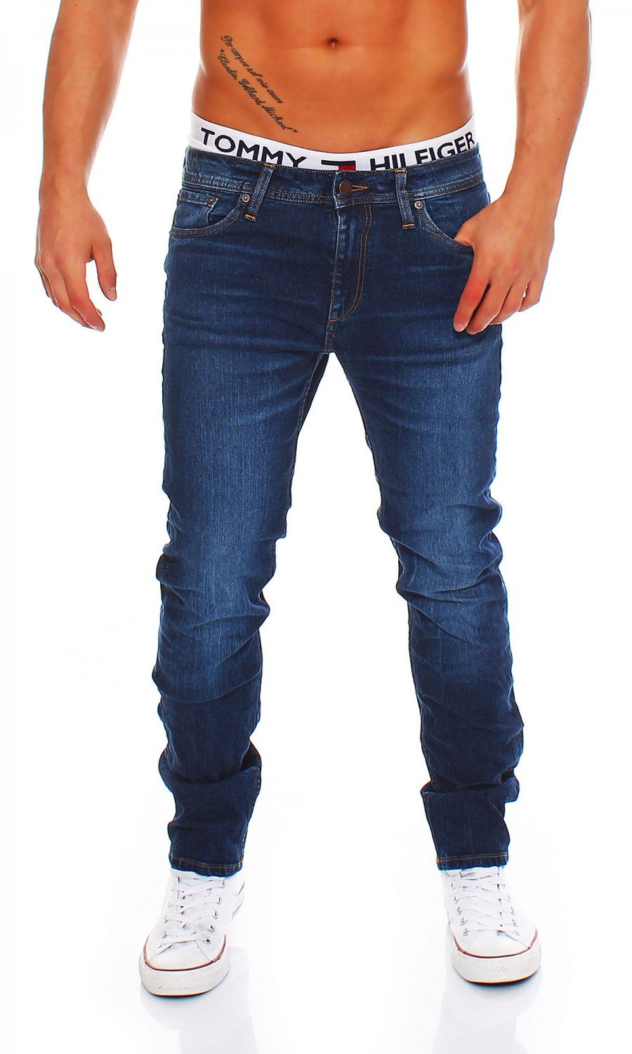 Jack and Jones Men's 12096509 Ben Slim Jeans, Blue Denim, W30/L30