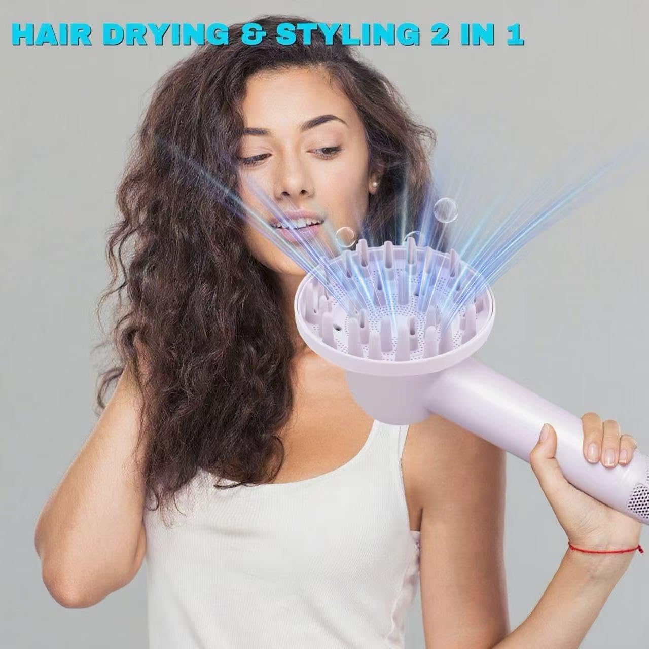 360° Rotating Diffuser Attachment Nozzle Compatible with Laifen SE Lite (NOT SE) Styling Tool, Hair Smoothing Dryer Blower Accessories for Laifen SE Lite, Purple