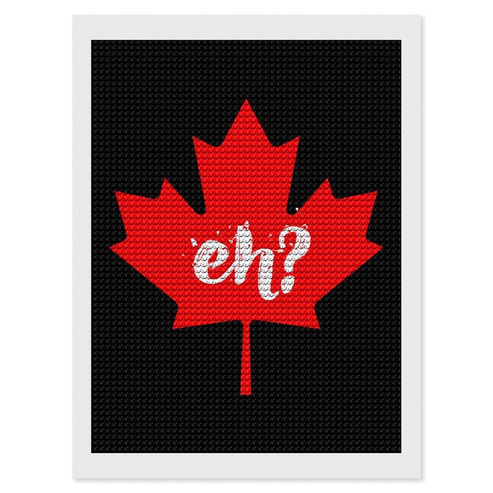 Nclqvjxzkhw Style Eh Canada Maple Diamond Art Painting For Adult Round Diamonds Pictures Arts Crafts Home Wall Decor 12"X16"