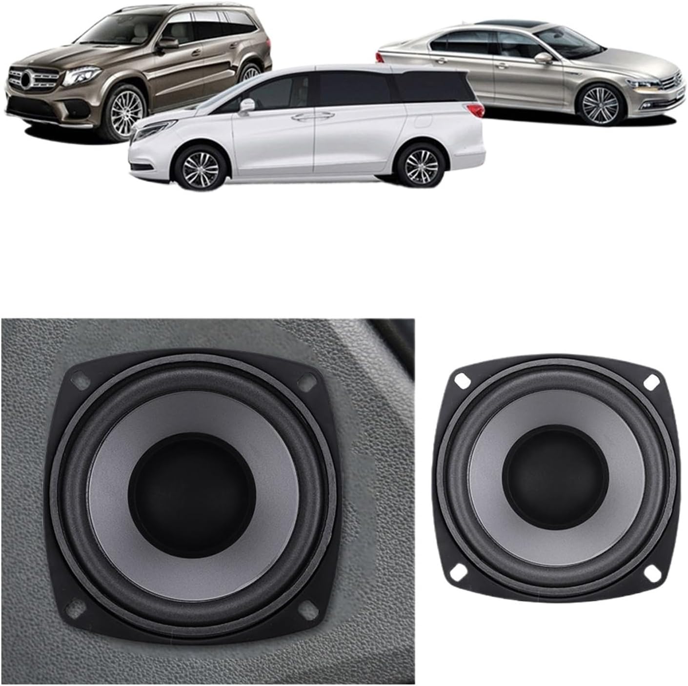 Car Speakers Car Speakers 4/5/6 Inch Vehicle Door Audio Music Stereo Subwoofer Full Range Frequency 600W 2-Way Automotive Speakers Car Audio Speaker(6 inch)