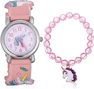1 Conjunto De Pulseira De Relógio Infantil Pulseiras De Relógio Infantil Para Presentes De Meninas Para Crianças Relógios Infantis Para Meninas Relógio Infantil Para Meninas