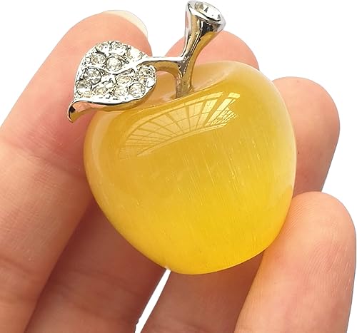 Vista 8 de 1 pieza de figuras coleccionables de cristales de manzana de rodonita y piedras curativas, decoración de habitación de 1.18 pulgadas, decoración