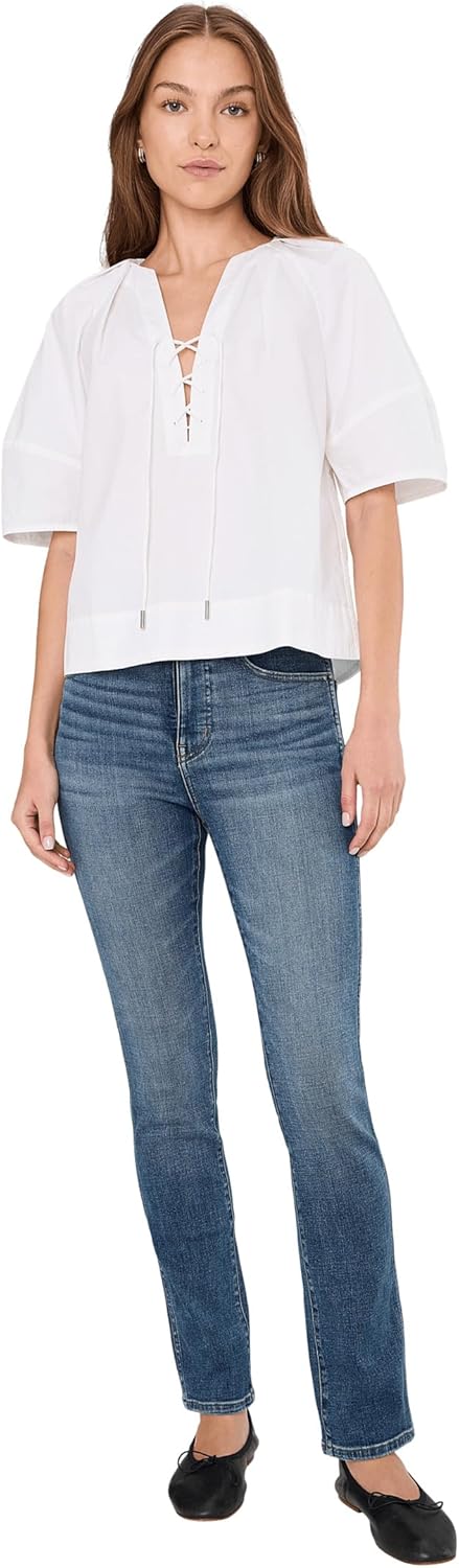 Madewell Womens Jamie Top - Compact Cotton Sateen - Image 2