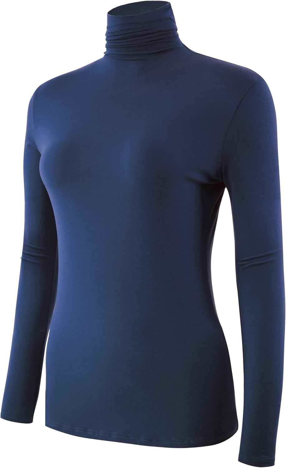 AUHEGN Women's Long Sleeve Lightweight Turtleneck Top Pullover Casual Active Layer Tops Shirts - Image 2