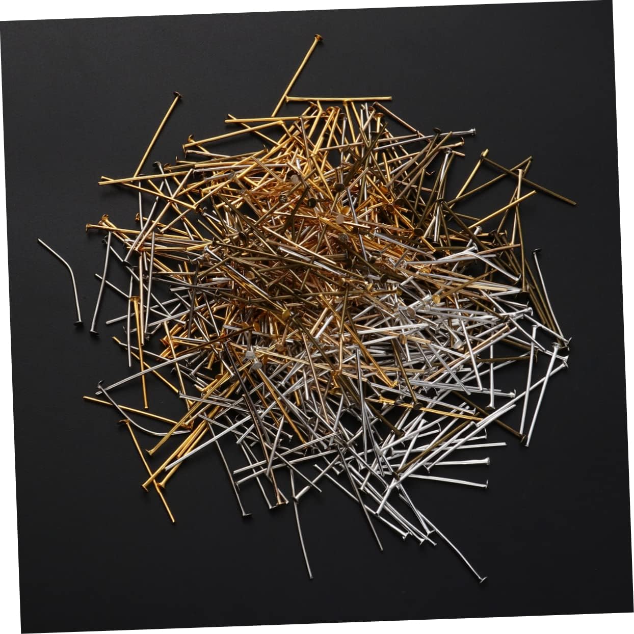 DIY Jewelry Making Flat Head Pins 5 Packs T-Shaped Needle for Necklace Bracelet Charms