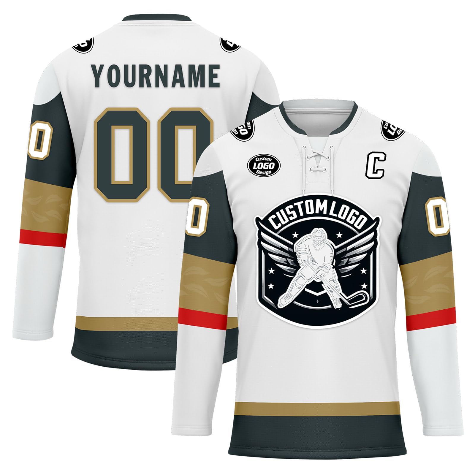 Custom Ice Hockey Jersey for Men Women Youth, Personalized Team Name Number Logo Practice Training Team Uniform