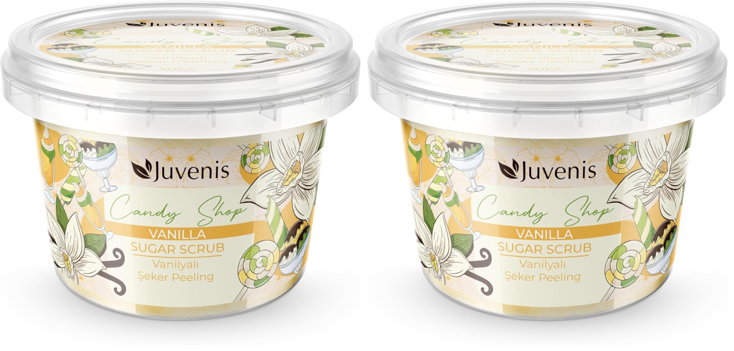 Juvenis Candy Shop Şeker Peeling Vanilyalı 180 Gr. (2 paketi)