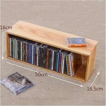 CD Record Storage Rack Stackable Media Storage Rack Shelving and Organizer- CD Storage Box for Media Shelf Storage and Organization Record Storage Holder