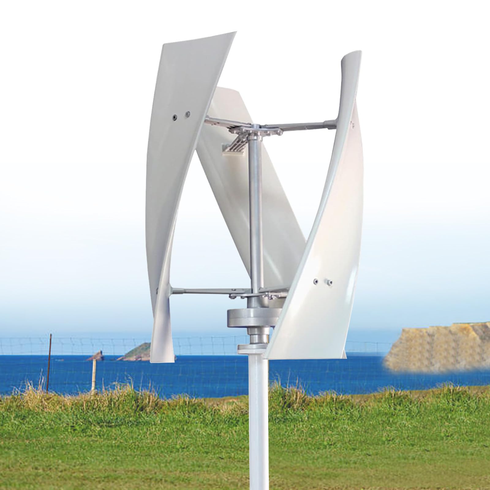 Kit d'éolienne 16 000 W – Système d'énergie éolienne Vertical et Horizontal à 5 pales 12 V/24 V/48 V pour Maison, Bateau, Marine et éclairage Public – Solution d'énergie renouvelable écologi