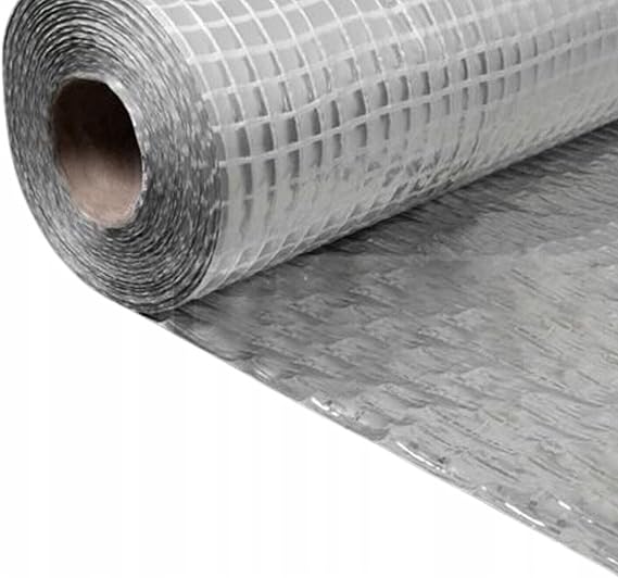 Vapour Barrier Membrane - Insulating Aluminium Foil Barrier - Use for Flooring and Roof Insulation - Insulation for Walls - CE Approved (1m x 50m (50 sq/m))