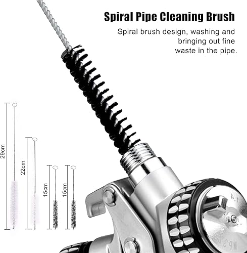 Miniatura 2 de 17pcs Spray Gun Cleaning Kit,Paint Gun Cleaning Kit Airbrush Spray Gun Nozzle Cleaning Repair Tool for HVLP Gravity Detail Paint Guns, Airbrush, Air