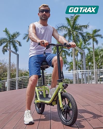 Miniatura 8 de Gotrax FLEX Scooter eléctrico con asiento para adulto, rango de 18.6 millas y potencia de 15.5 Mph por motor de 400 W, neumático de 14 pulgadas y