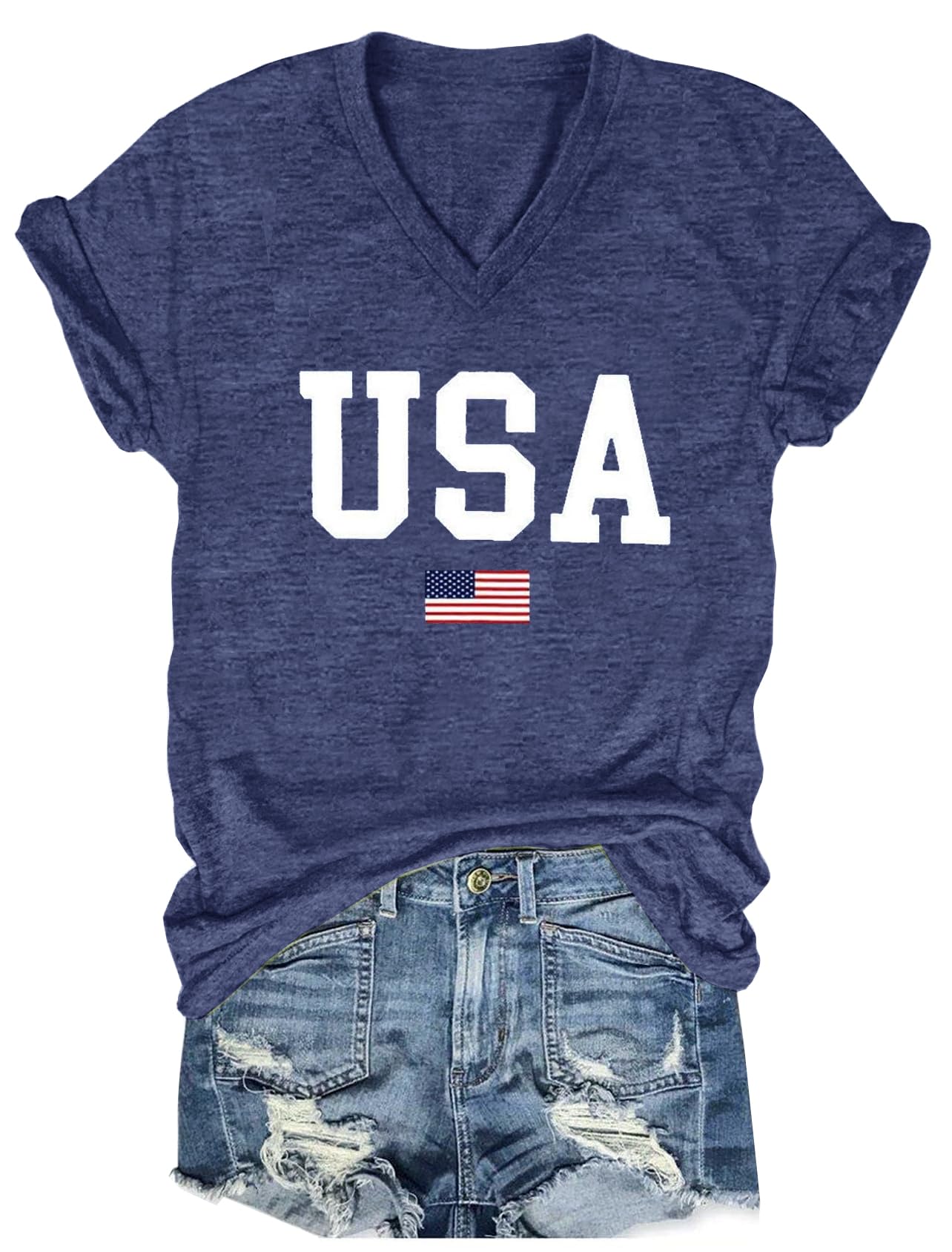 Women's T-Shirts V-Neck Dragonfly Tee Cute Summer Graphic Shirts Vintage Boho Flowers Short Sleeve T Shirt