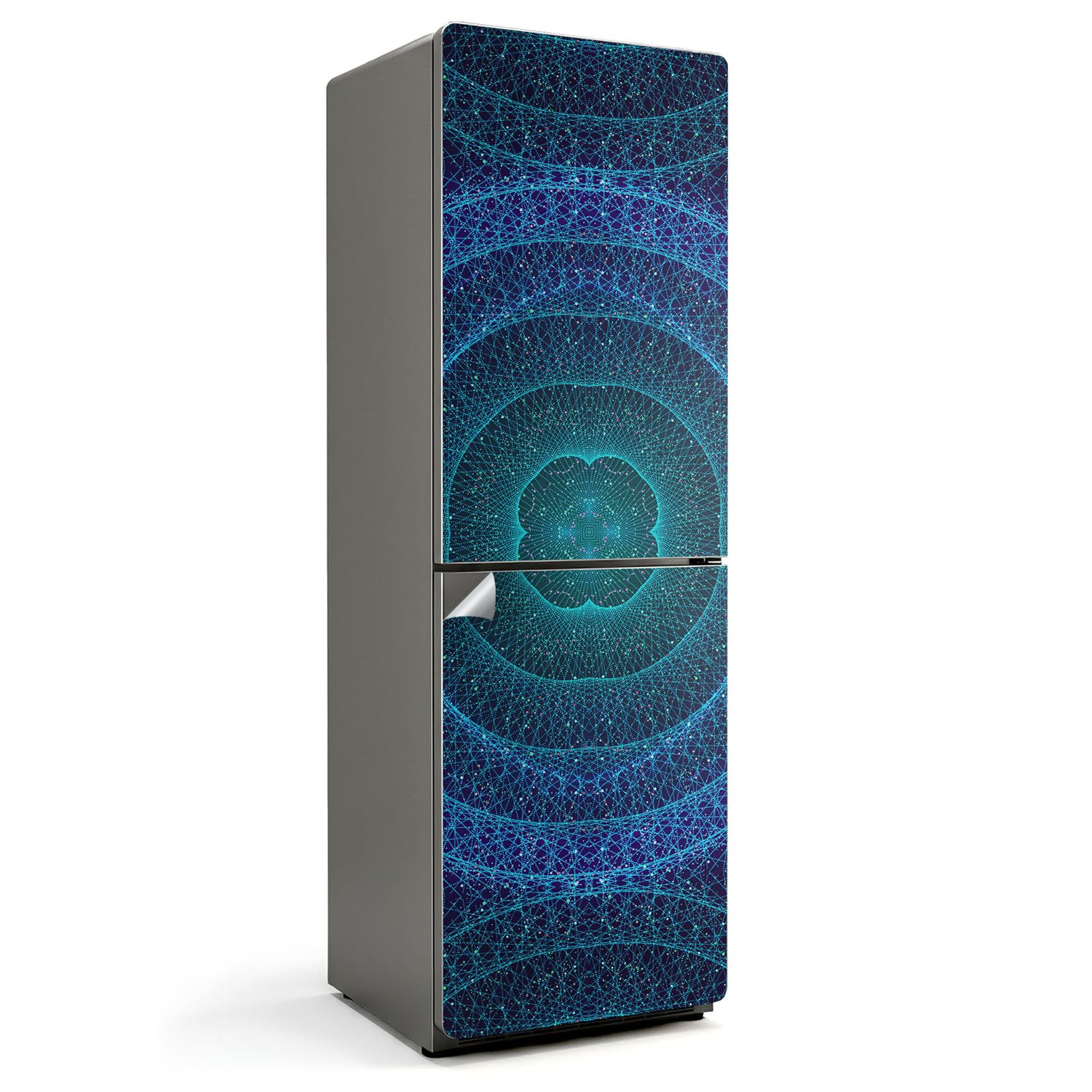 Décoration auto-adhésif frigo 60x190 cm pour cuisine moderne mandala