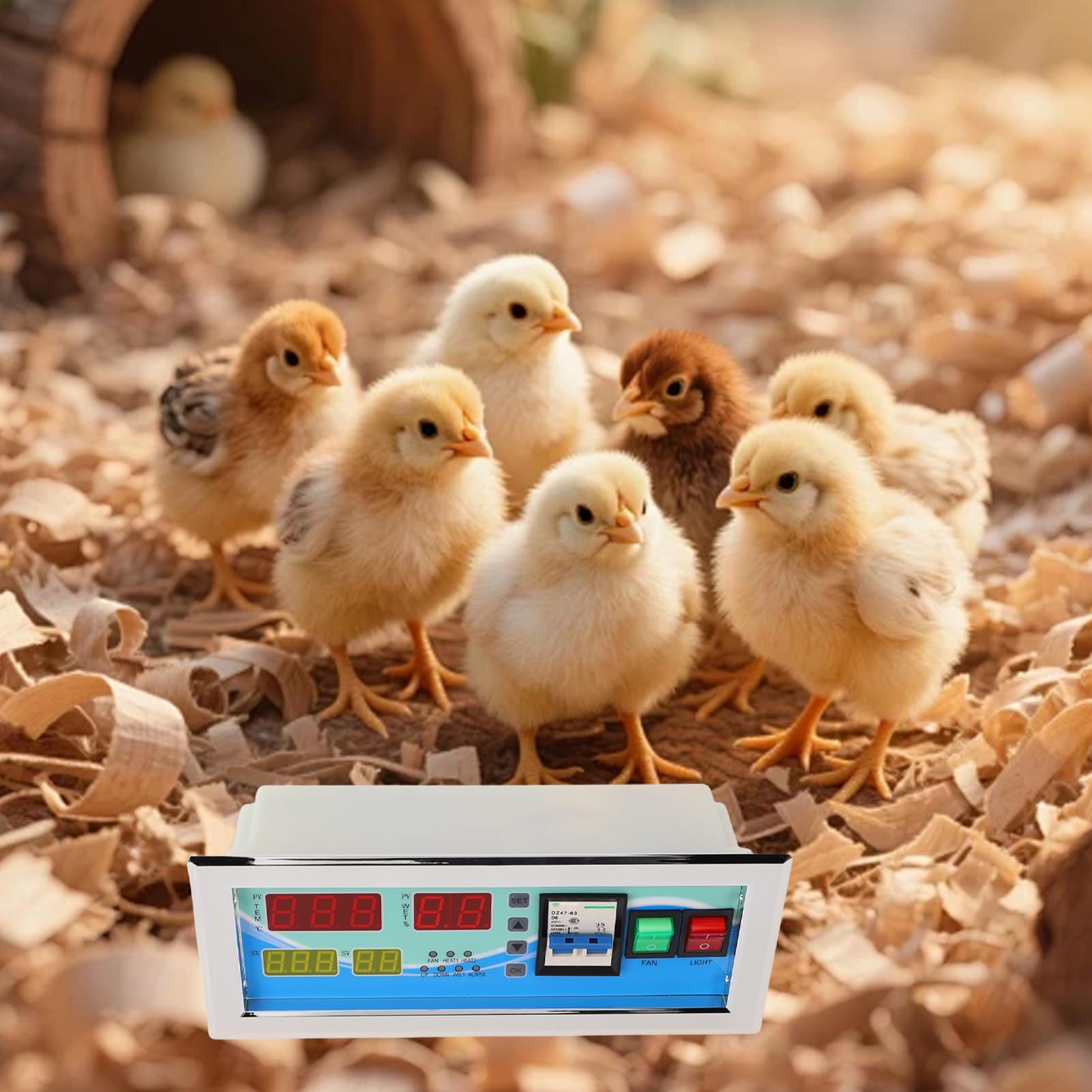 Jiawu Controller di Incubazione di Uova, 0-99 ℃ Regolatore del Termostato Controller di umidità di Temperatura, Macchina di Controllo Automatica di Cova Automatica per Uso Domestico