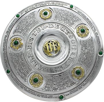 Bundesliga Champions Trophy 2024 Salad Plate Trophies Replica Football Collectibles Souvenirs Bar Office Home Ornamental Gifts for Fans