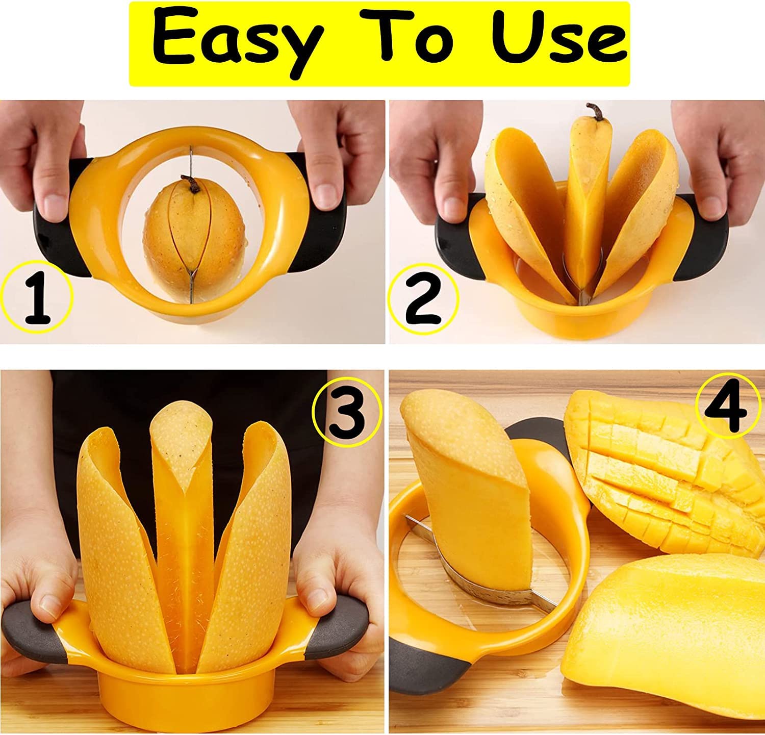 Stainless Steel Mango Corer & Slicer - Kitchen Fruit Tool For Easy Pitting - View #4