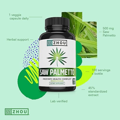 Miniatura 4 de Saw Palmetto Suplemento para la salud próstata, extracto y baya en polvo, complejo para promover una frecuencia de micción y flujo, puede ayudar a