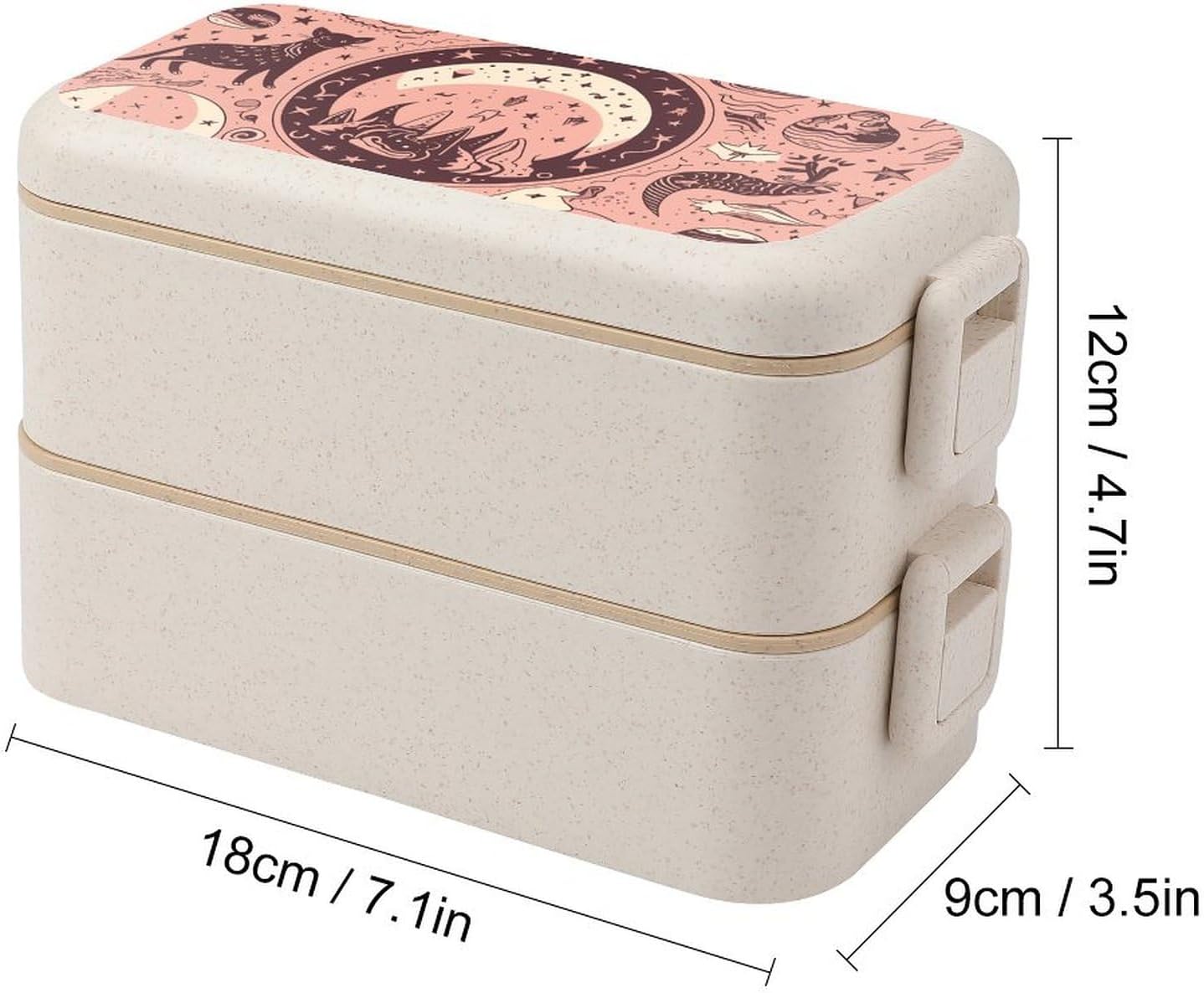 Lunch Box Bento Premium Space And Planets Printed Bento Box Bento with Spoon And Fork with Compartment Containers Suitable for Men And Women, style