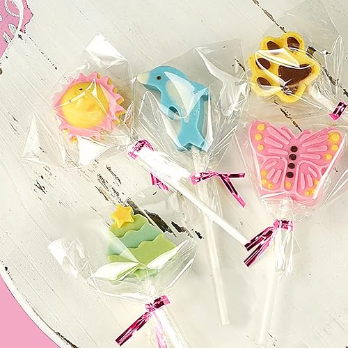 Miniatura 4 de FUATOR 300 Pcs Cake Pop Sticks Set, 100Pcs 6 inch Lollipop Sticks, 100Pcs Cake Pop Bags, 100Pcs Colorful Twist Ties, for DIY Lollipops, Cake Pops,