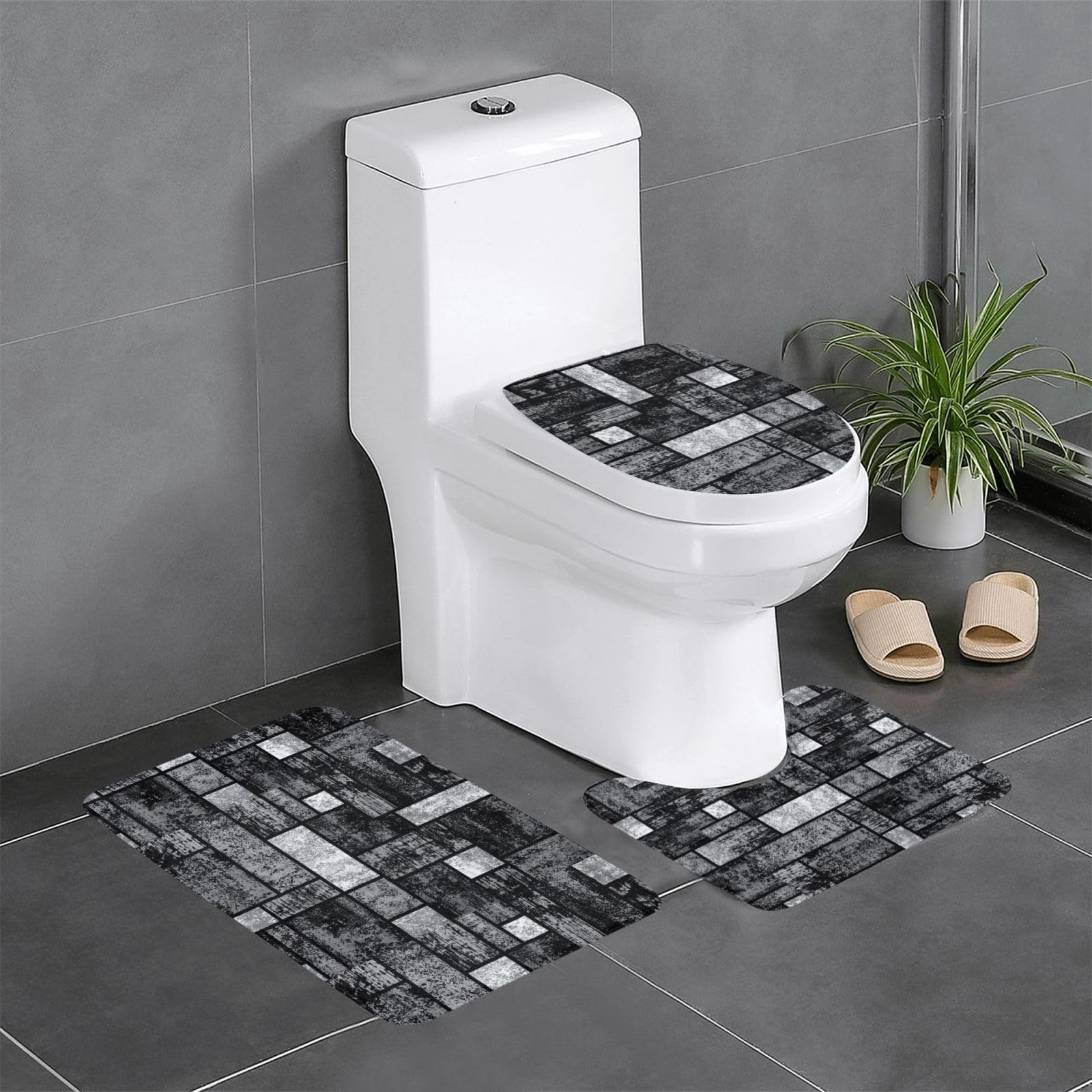Tapis de sol résistant à l'humidité lot de 3 flanelle absorbante