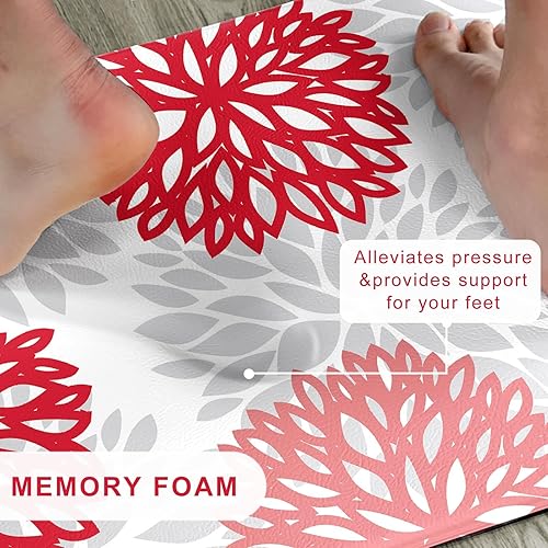 Miniatura 58 de Juego de 2 tapetes de cocina acolchados antifatiga, impermeables, antideslizantes, tapete de espuma viscoelástica, tapete cómodo para fregadero