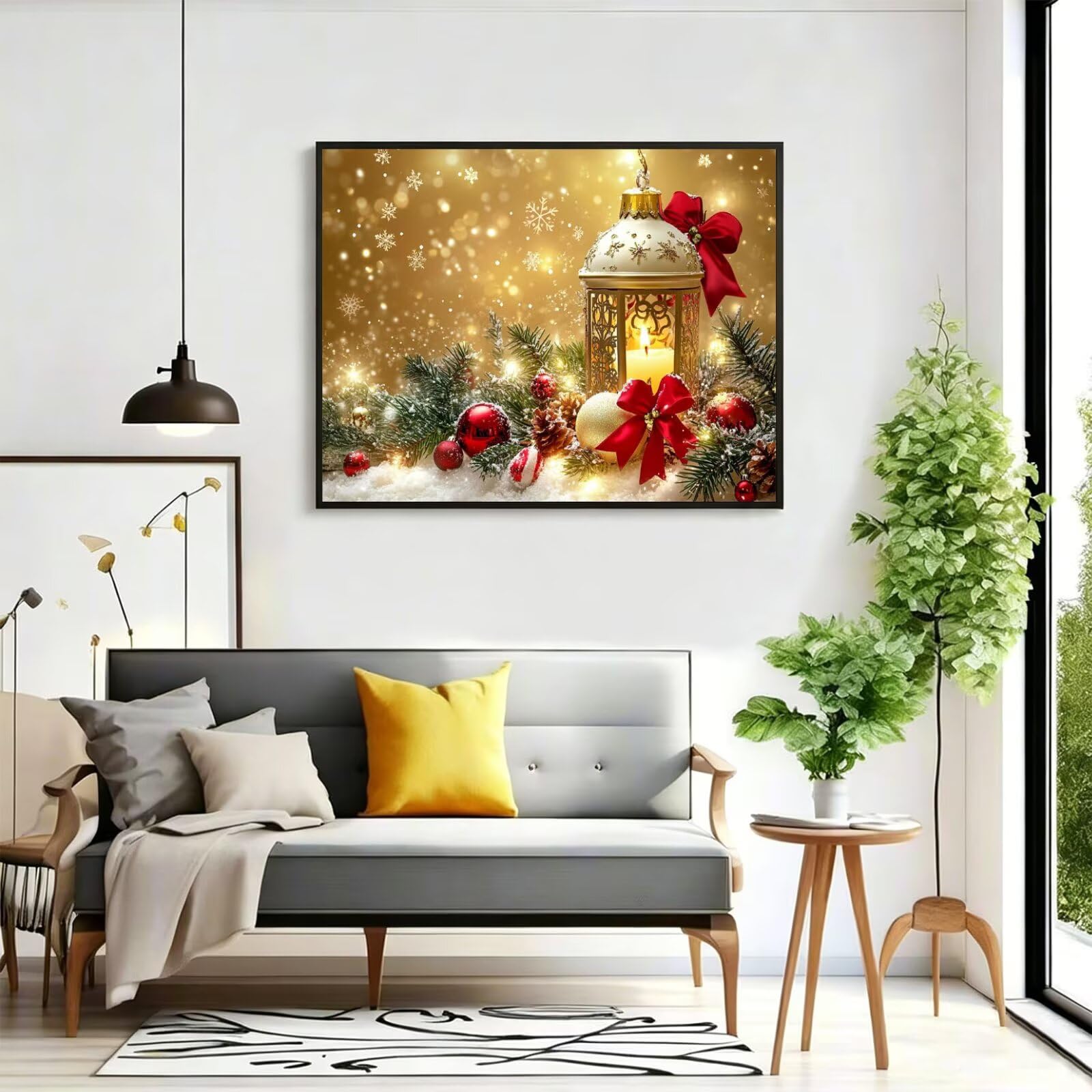 Pintar por Numeros Navidad Pinturas Acrilicas Copos de nieve Pintura por Numeros Lienzos para Pintar, Pintura Acrilica Manualidades, Decoración Hogar, Regalos Cumpleaños, 90x120cm Sin Marco, q-780