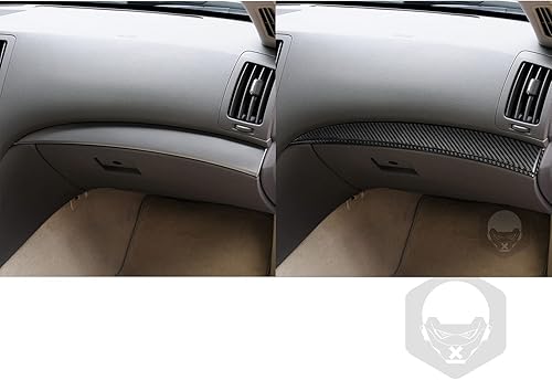 Miniatura 5 de NVCNX Caja de almacenamiento de guantes, tablero de instrumentos de copiloto de fibra de carbono real, cubierta de tira de panel superior,