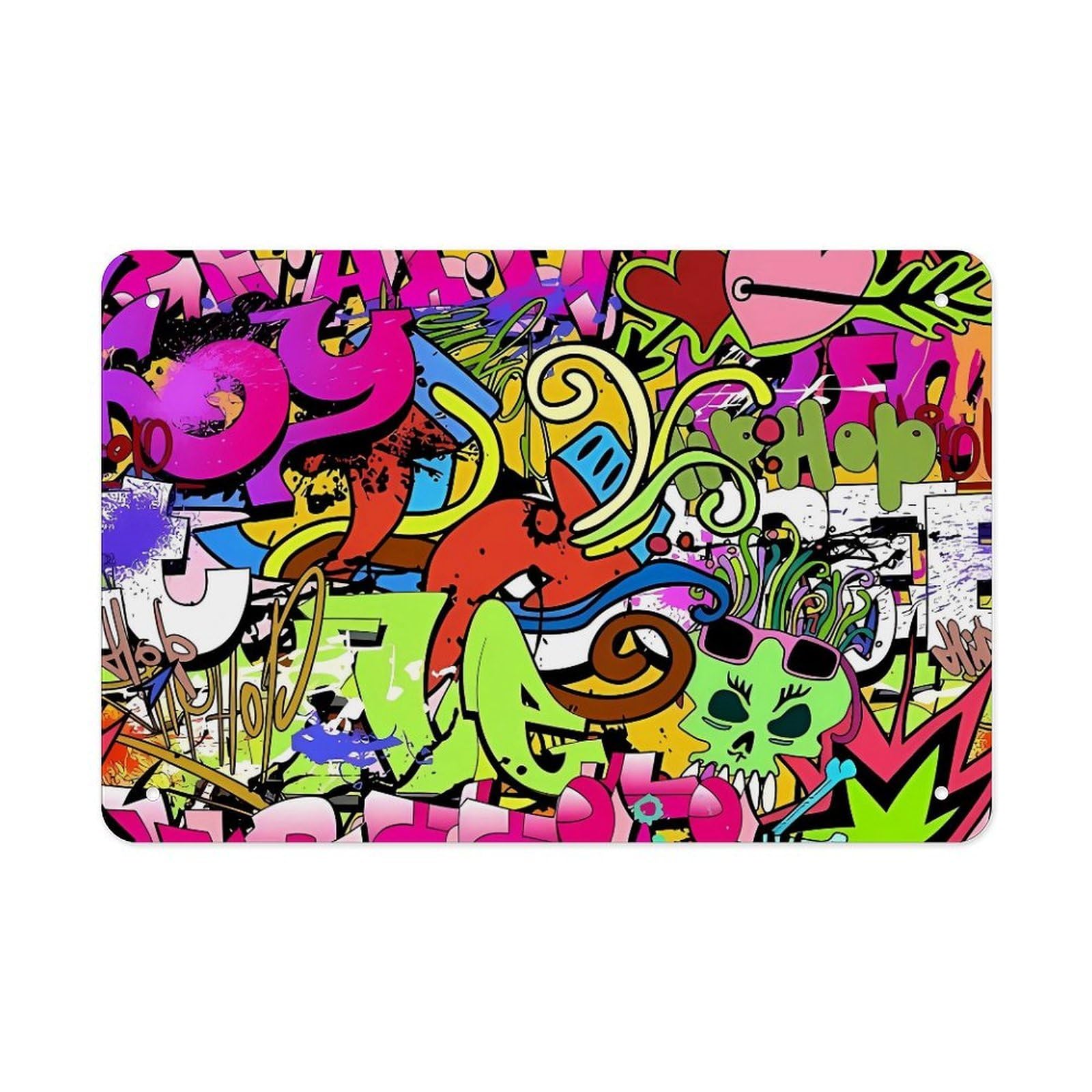 Fekiloot Style Graffiti Drawing Metal Signs Wall Art Tin Sign