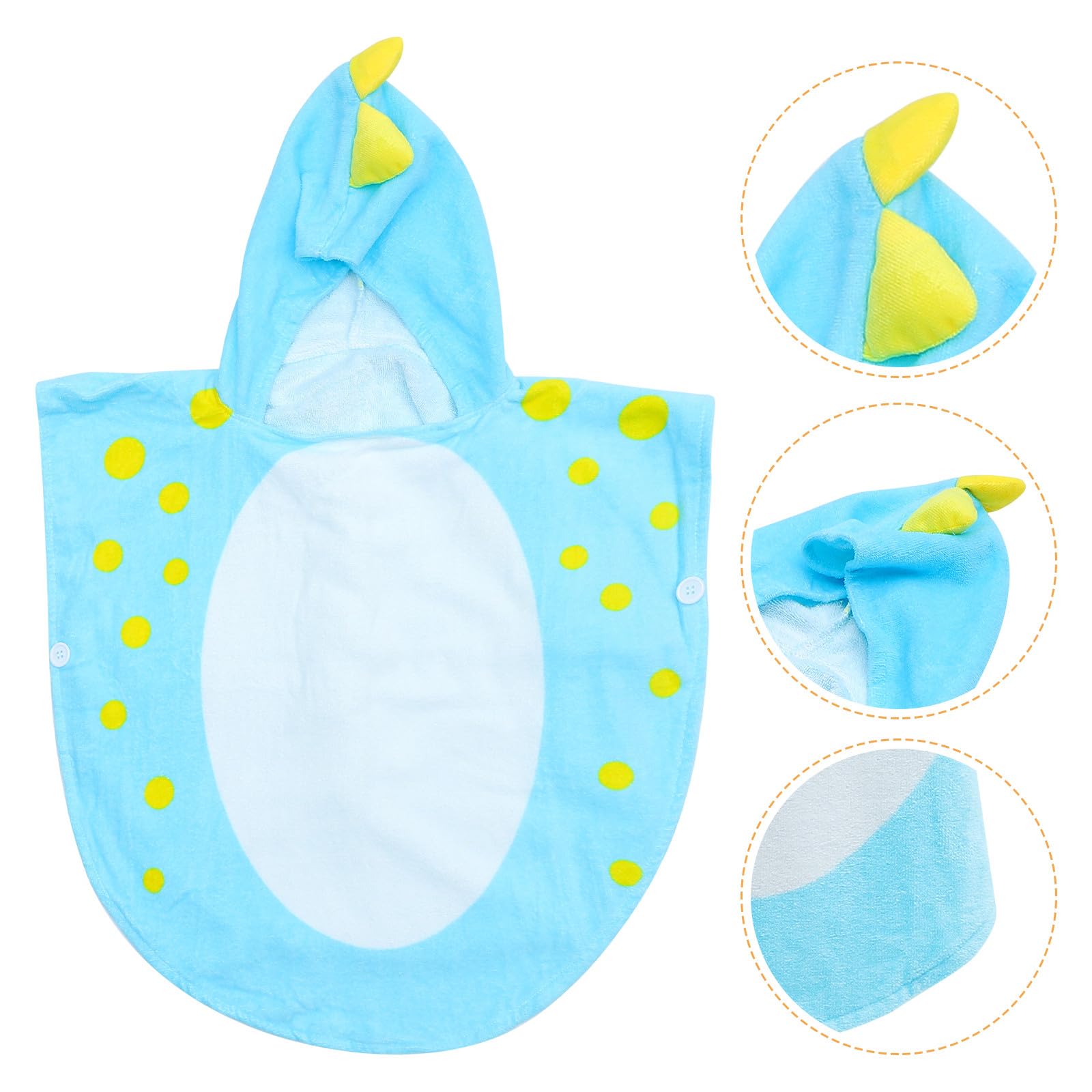Kinderduschtuch Kapuzenbadetuch für Kinder, Baumwolle, Blau