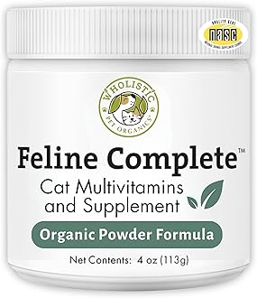 Feline Complete - 4 Oz - Multivitamin & Probiotic Powder for Cats - Natural Cat Food & Digestive Support