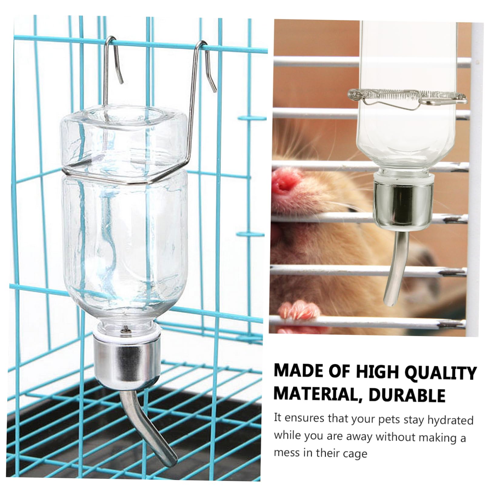 BESPORTBLE 6 Pièces Biberon Lapin Nain Distributeur Eau Suspendu pour Petits Animaux Étanche sans Fuite Pratique pour Rongeurs et