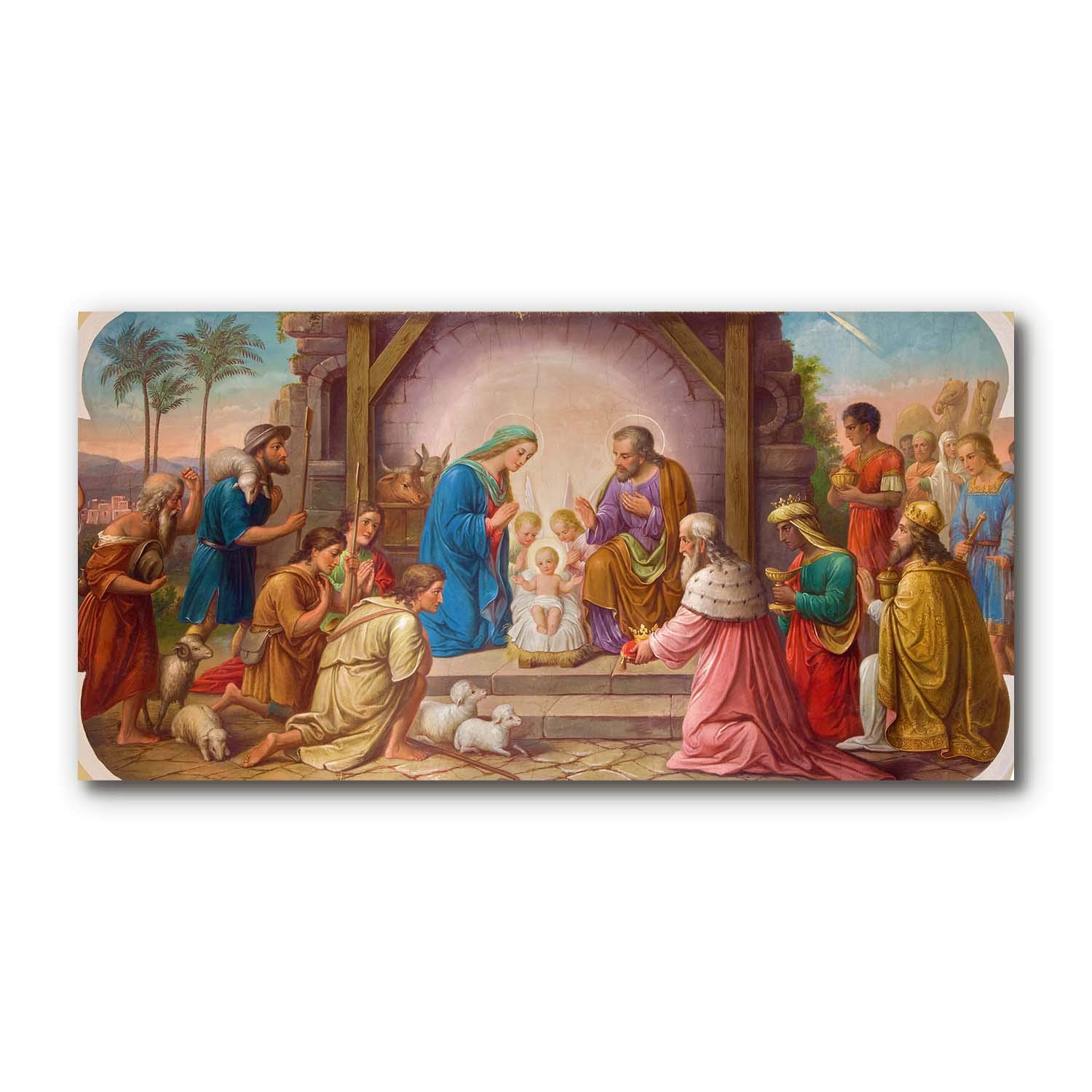 Impression Verre Sécurité Noël Tulup 120x60 Panoramique Haute Définition