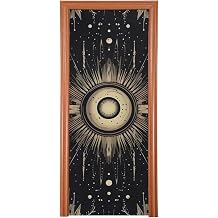 Magic Eyes Door Cover Funny Props Home Office Decoration Holiday Background Door Decoration Party Supplies, 36x98in