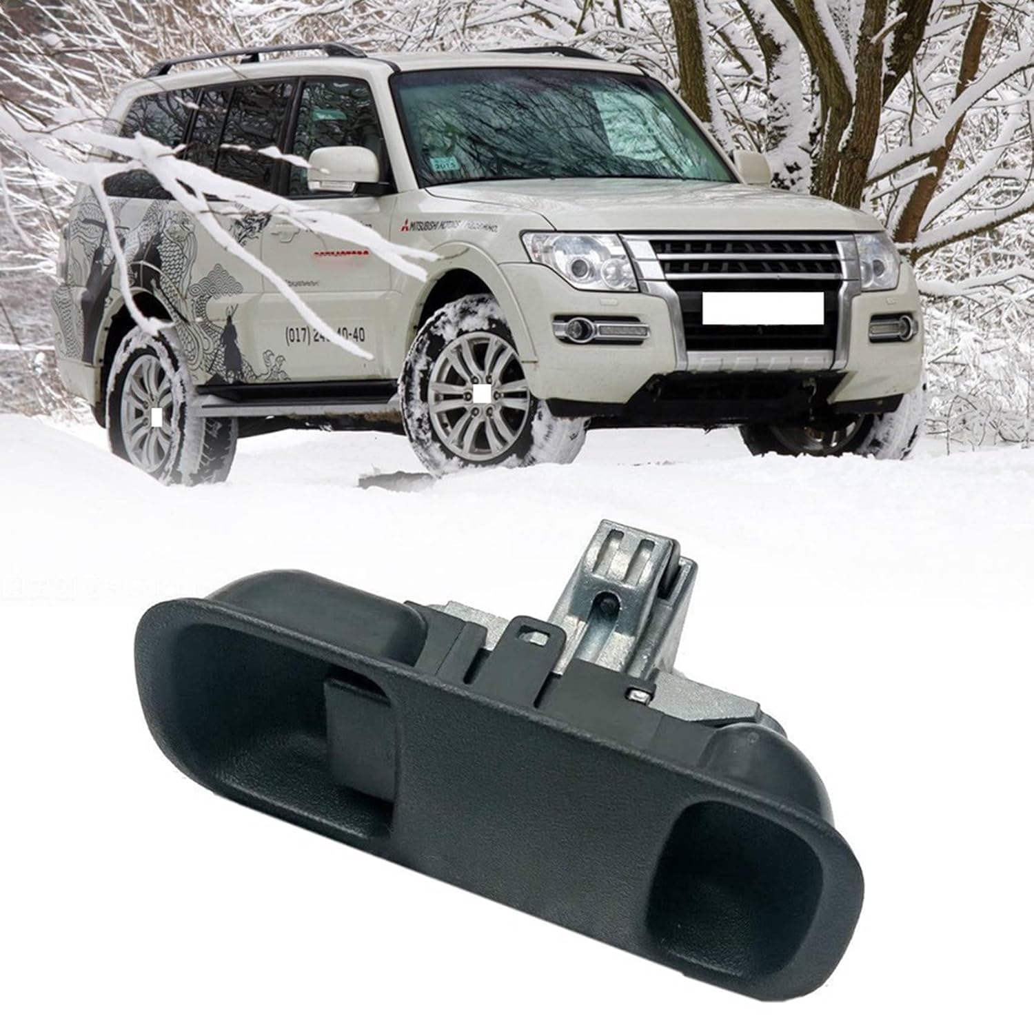 2X MR402499 Black Car Upper Glove Box Lock Toolbox Latch Lock for Montero MK3 V73 V75 V77 2000-2006