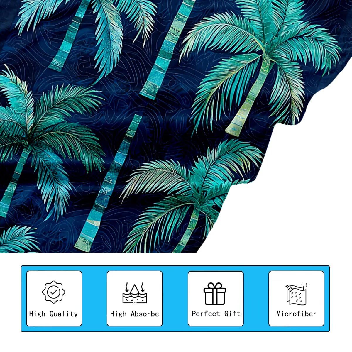 Telo Mare Microfibra, Telo Mare Grande 100x200cm 2 Pezzi, Asciugamano Palestra Donna Asciugatura Rapida, Antisabbia Asciugamano Microfibra, Leggero Asciugamani Palestra per Regalo (Foresta) -4304