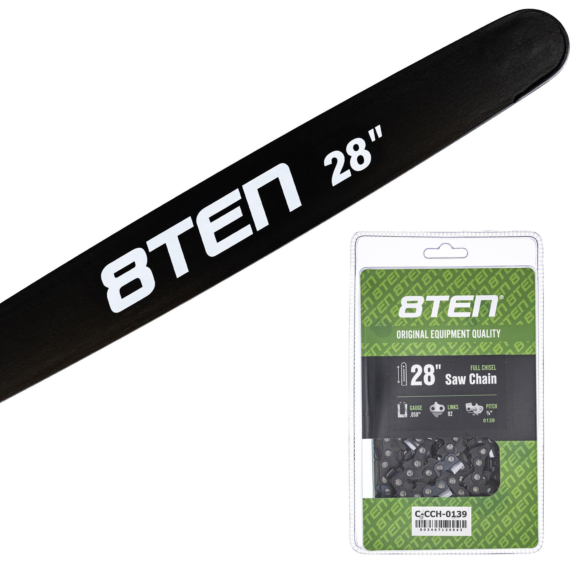 Amazon.co.jp: 8TEN 28インチ チェーンソーガイドバー&チェーン .058 3 