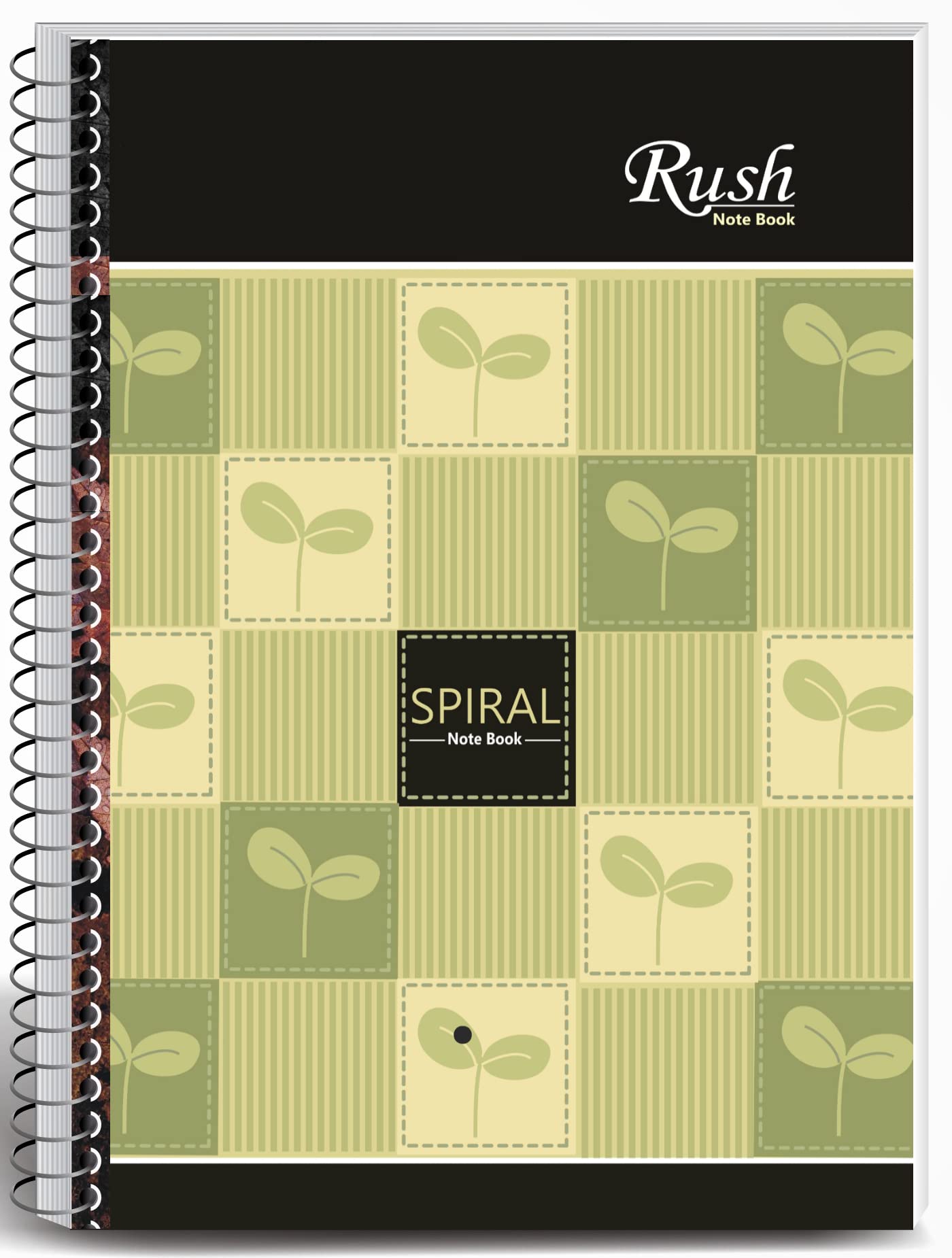 RUSH NOTE BOOKS Lot de 3 cahiers à spirales lignés format A4 300 pages | Carnet de notes à spirale ligné 300 pages | Registre
